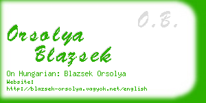 orsolya blazsek business card